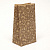 Пакет фасовочный с готовым принтом 19,0х10,0х7,0 из коричневой крафт бумаги,"восточный орнамент кор"