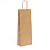 Крафт пакет бумажный 39х15х8 коричневый с кручеными ручками, под бутылку
